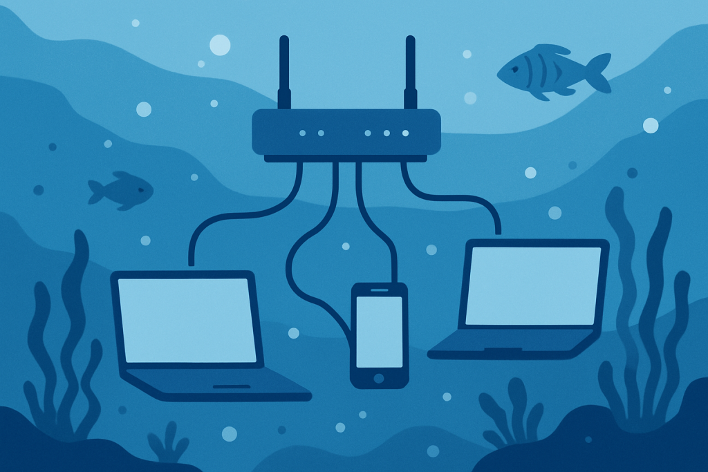Image of SDN enabled underwater routing.