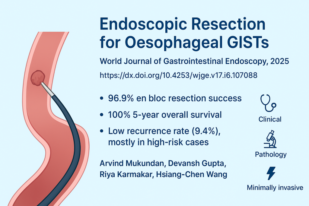 Endoscopic resection: A novel approach for treating oesophageal gastrointestinal stromal tumours